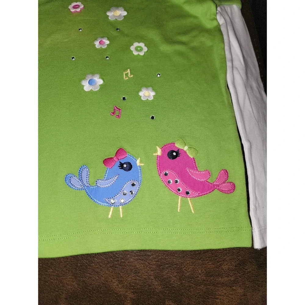 Gymboree‎ showers of flowers bird floral top size 6 nwt